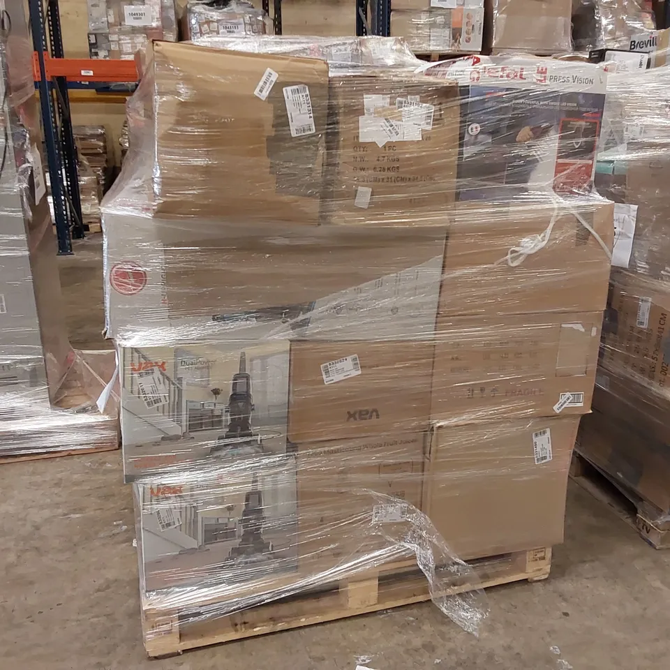 PALLET OF APPROXIMATELY 22 UNPROCESSED RAW RETURN HOUSEHOLD AND ELECTRICAL GOODS TO INCLUDE;
