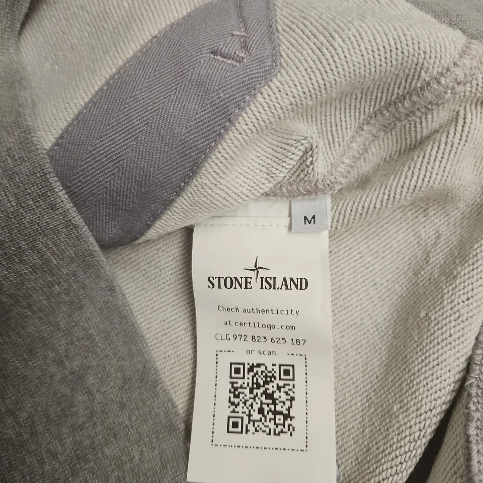 STONE ISLAND HOODED SWEATSHIRT – GREY, SIZE M