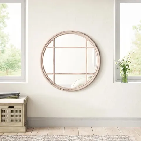 DAPHNE WOOD FLAT WALL MIRROR 