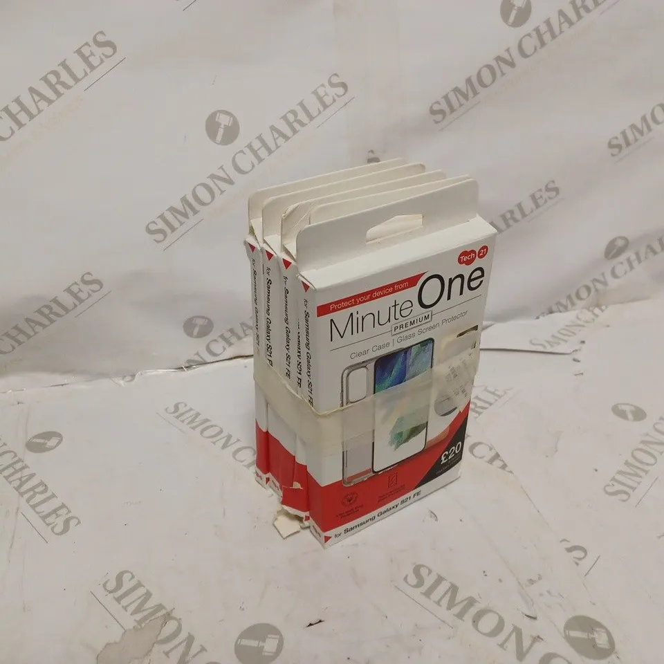 LOT OF 5 MINUTE ONE CLEAR CASE & SCREEN PROTECTOR KITS FOR SAMSUNG GALAXY S21 FE