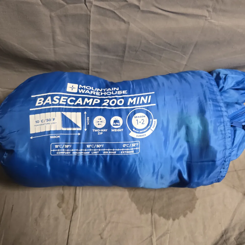 MOUNTAIN WAREHOUSE BASECAMP 200 MINI SLEEPING BAG – BLUE
