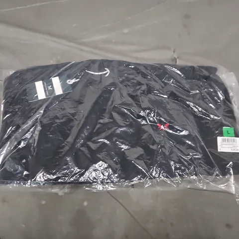 BAGGED CREW CLOTHING COMPANY HOODED KNITWEAR IN NAVY - LARGE