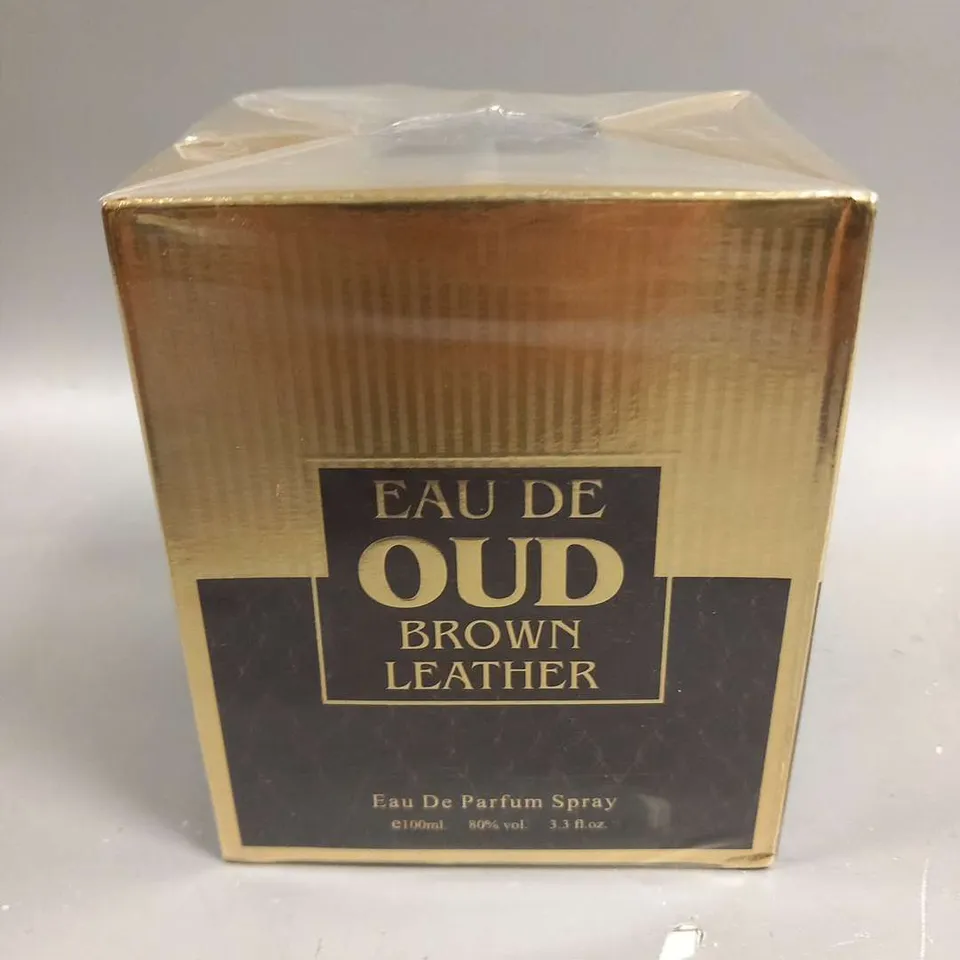 BOXED AND SEALED EAU DE OUD BROWN LEATHER EAU DE PARFUM 100ML