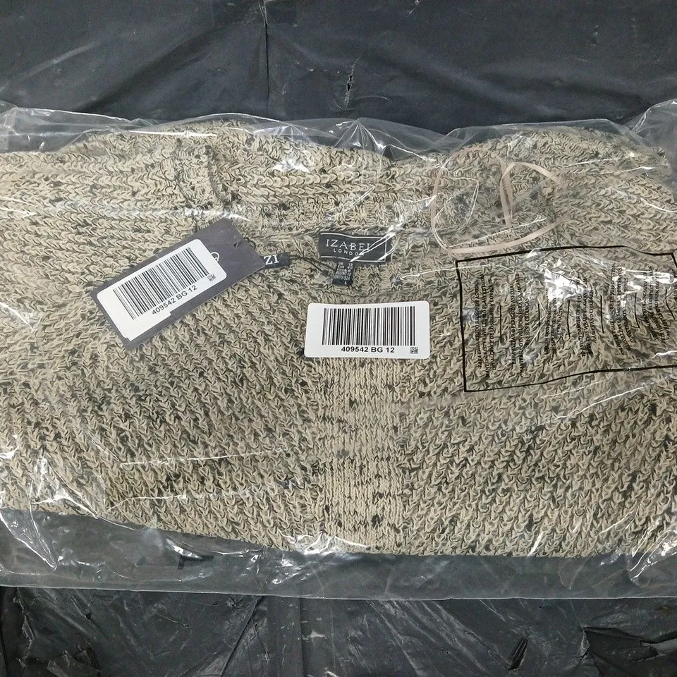 SEALED IZABEL LONDON MARLED KNIT JUMPER IN BEIGE - 12 