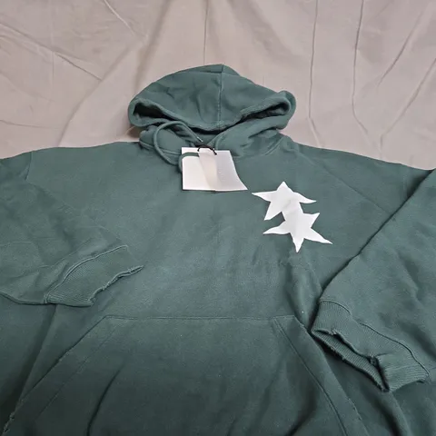 COLE BUXTON FOREST GREEN TWO STAR HOODIE - SIZE M