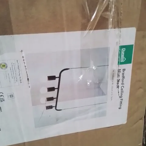BOXED BRADFORD CEILING FITTING MATT BLACK