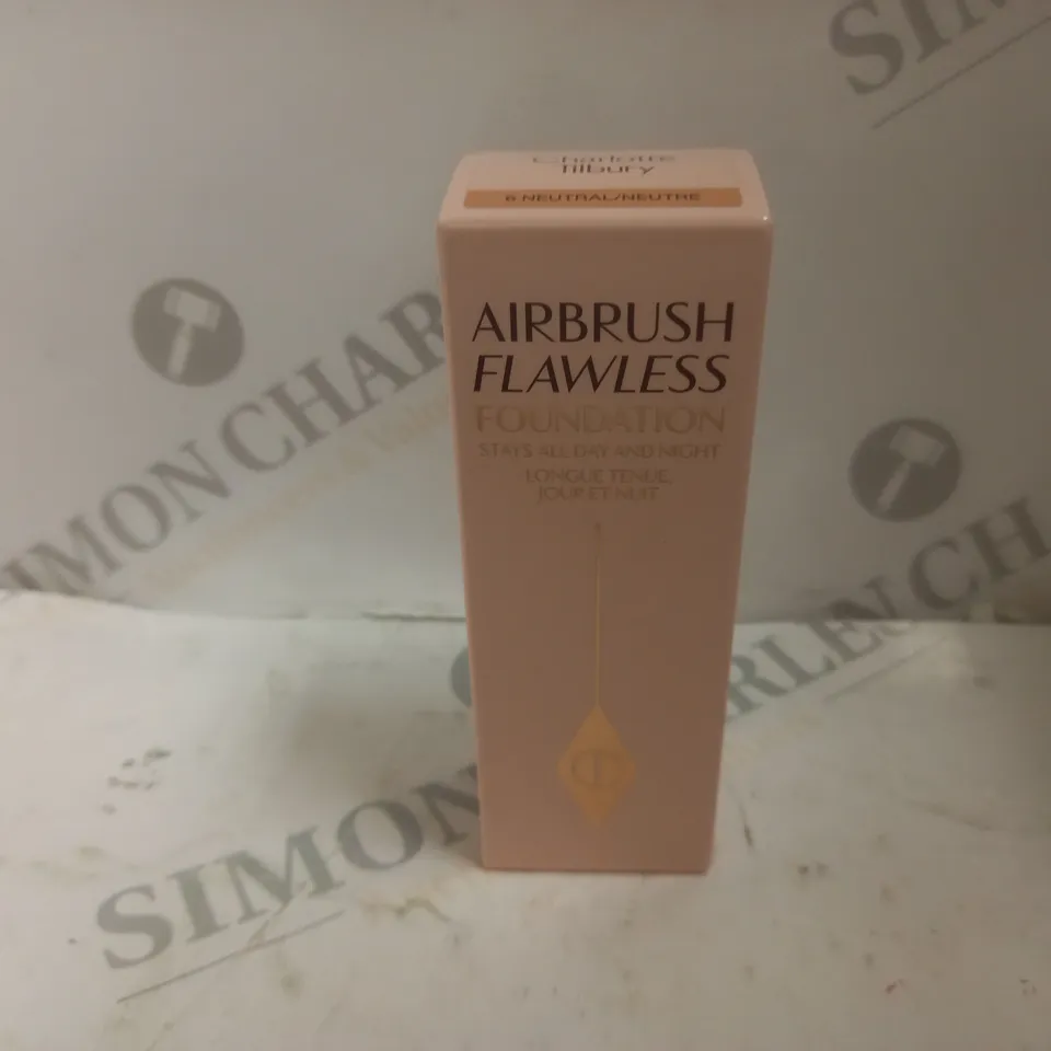 BOXED AND SEALED CHARLOTTE TILBURY AIRBRUSH FLAWLESS FOUNDATION - 6 NEUTRAL (30ml)