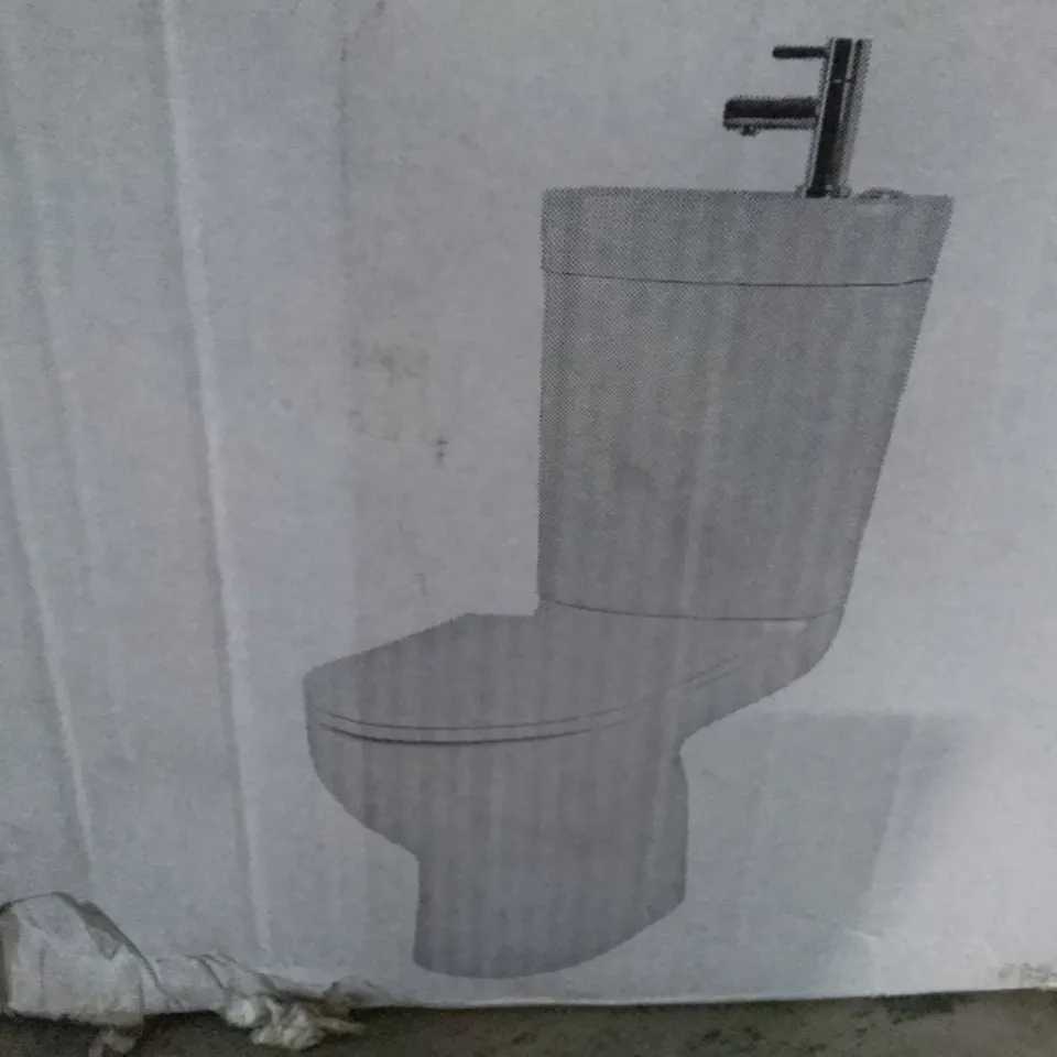 BOXED GOODHOME CAVALLY 2-IN-1 RIMLESS CLOSE-COUPLED TOILET