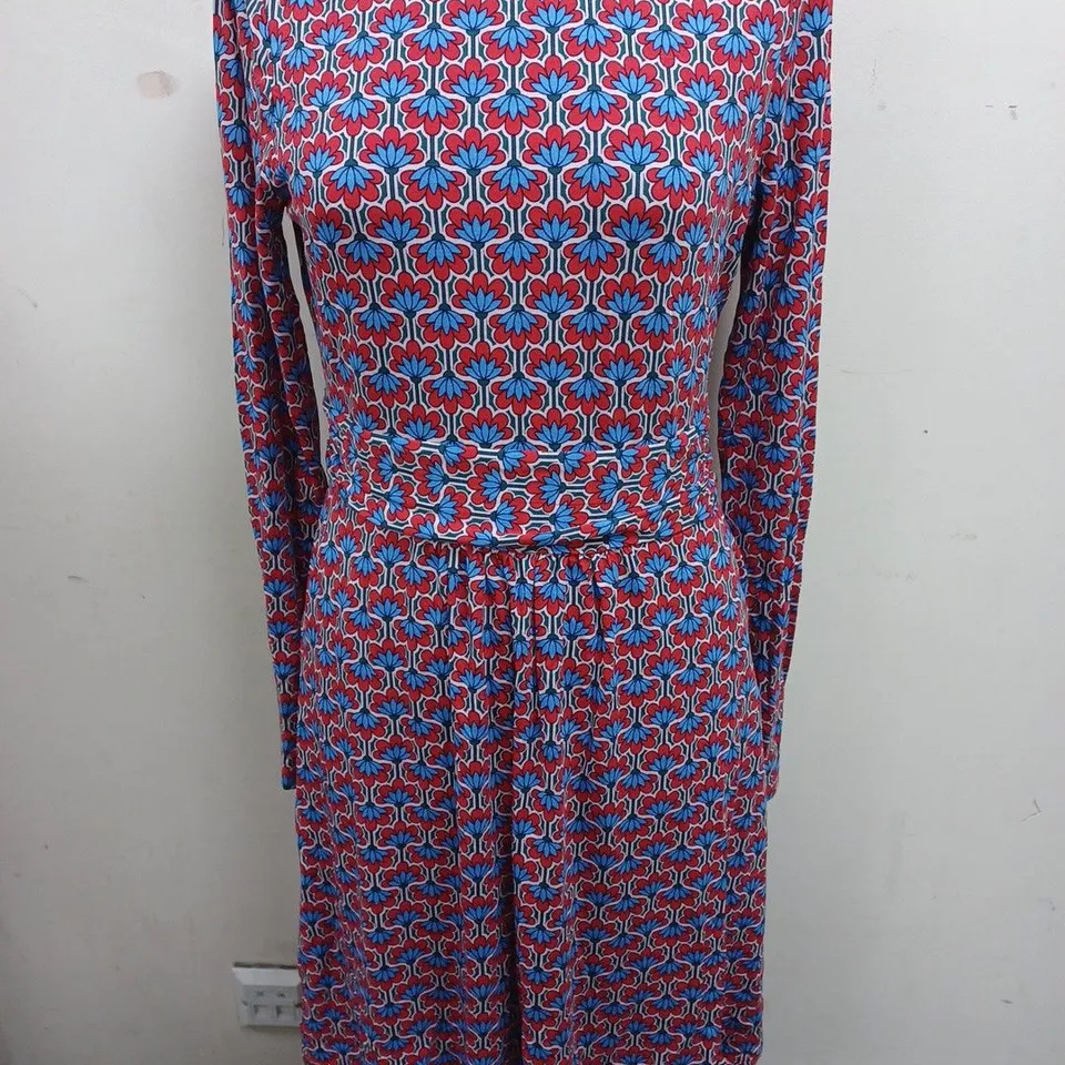 BODEN FLORAL LONG SLEEVE DRESS - UK 12R