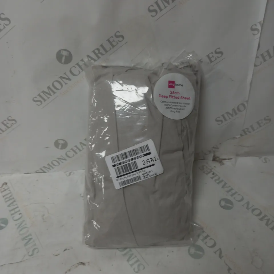 100% COTON DEEP FITTED SHEET KINGSIZE RRP £16