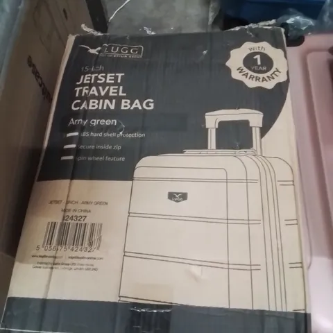 BOXED LUGG 15INCH JETSET TRAVEL CABIN BAG ARMY GREEN 