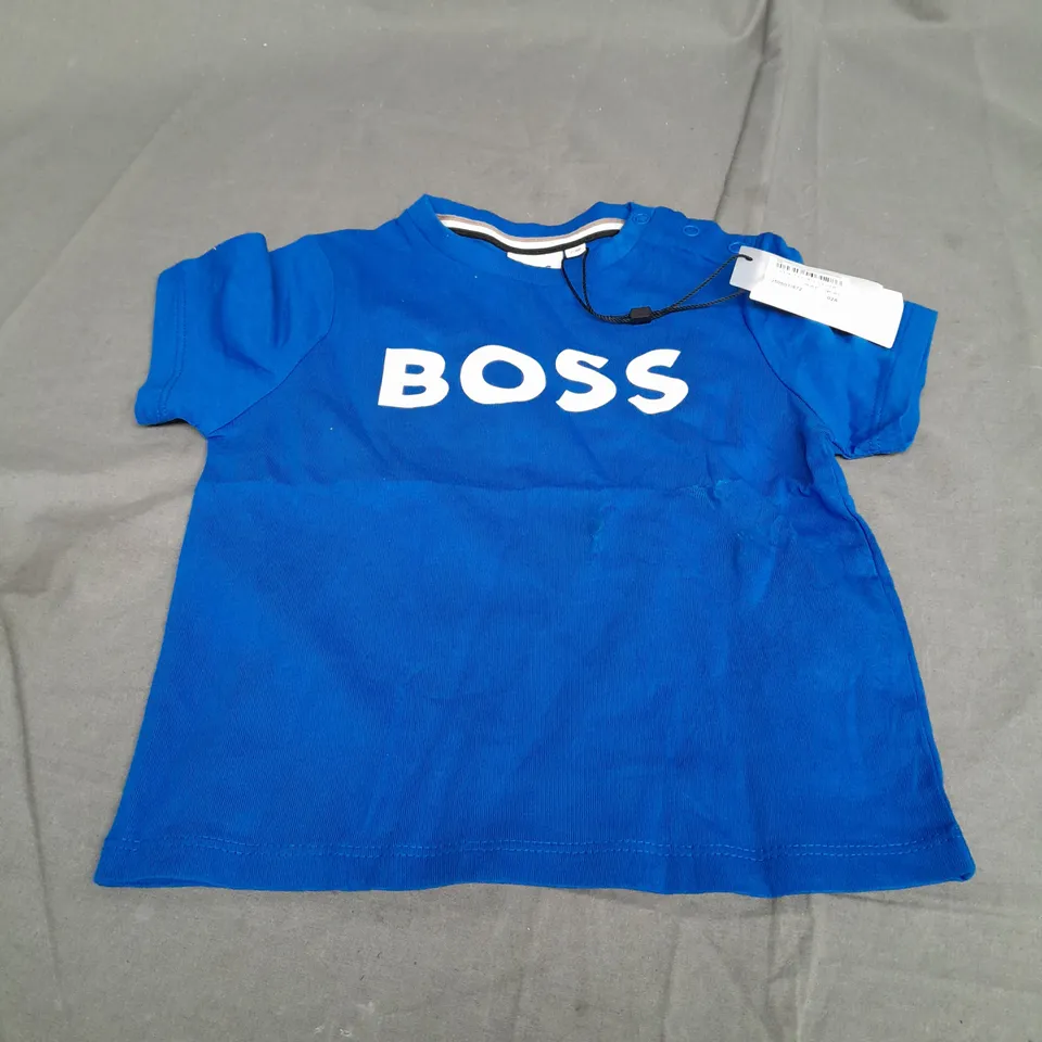 BOSS BLUE T-SHIRT - SIZE 2-86 KIDS