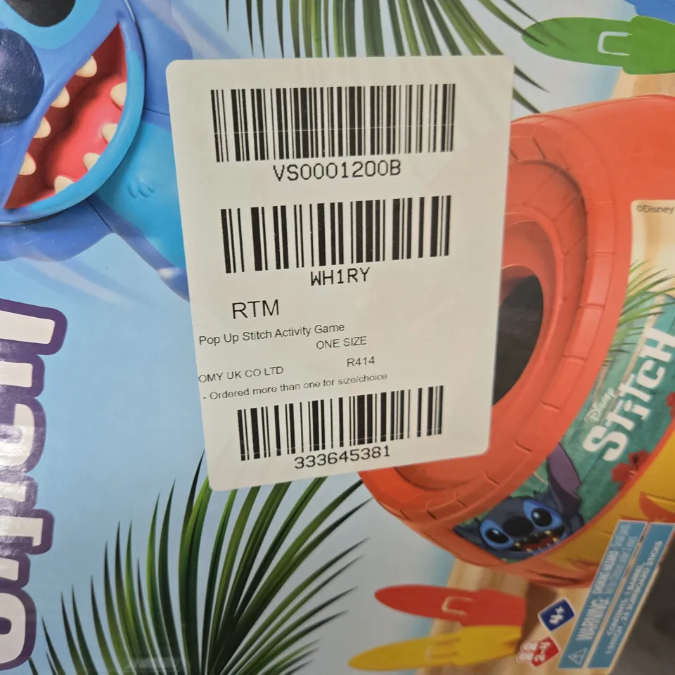 TOMY DISNEY STITCH POP UP ACTIVITY GAME – BOXED