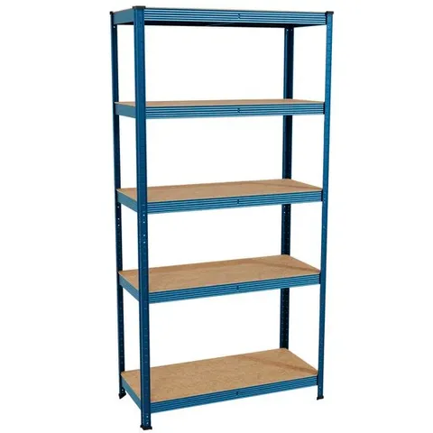 BOXED VIDA METAL HEIGHT -ADJUSTABLE SHELVING UNIT - BLUE (1 BOX)