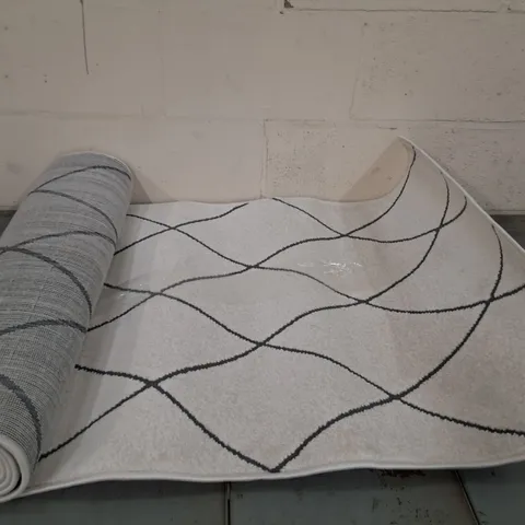 BRAND NEW PACO HOME WHITE HARAL RUG SIZE 80CM X 300CM