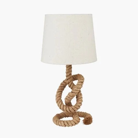 BOXED PACIFIC MARTINDALE ROPE KNOT AND JUTE TABLE LAMP