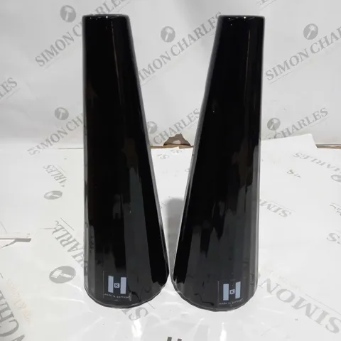 KELLY HOPPEN BLACK GLASS VASES