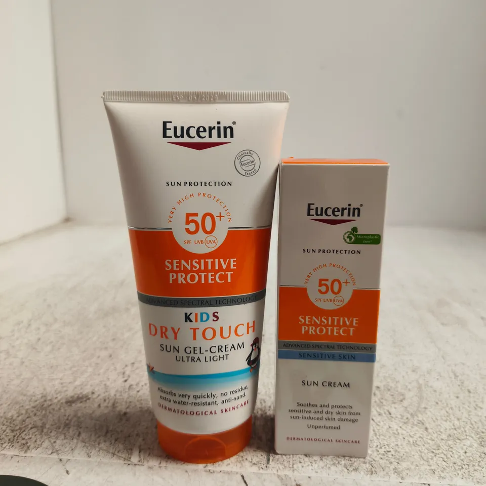 EUCERIN SUN PROTECTION SPF50+ AND KIDS DRY TOUCH SUN GEL-CREAM (ULTRA LIGHT) – TUBE & BOX SET