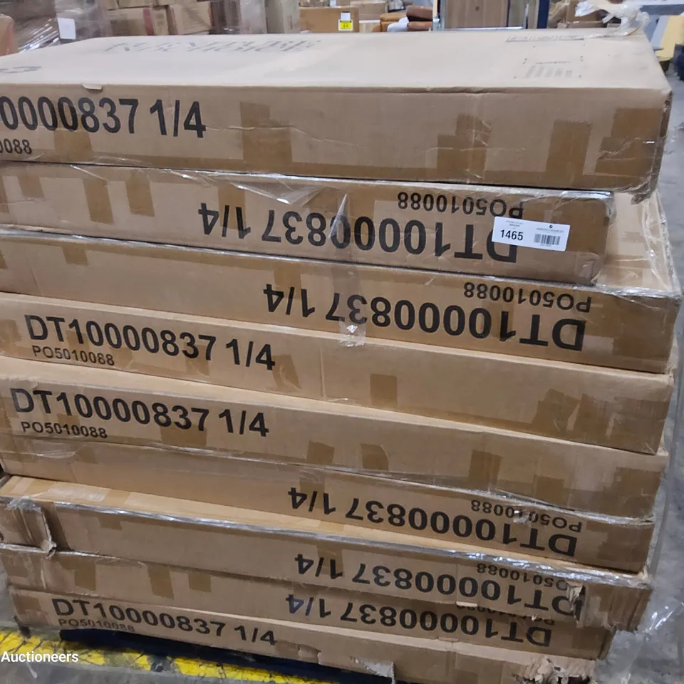 PALLET OF APPROXIMATELY 13 TURIN WHITE HIGH GLOSS EXTENDING DINING TABLE TOPS ( BOX 1 OF 4 ONLY)