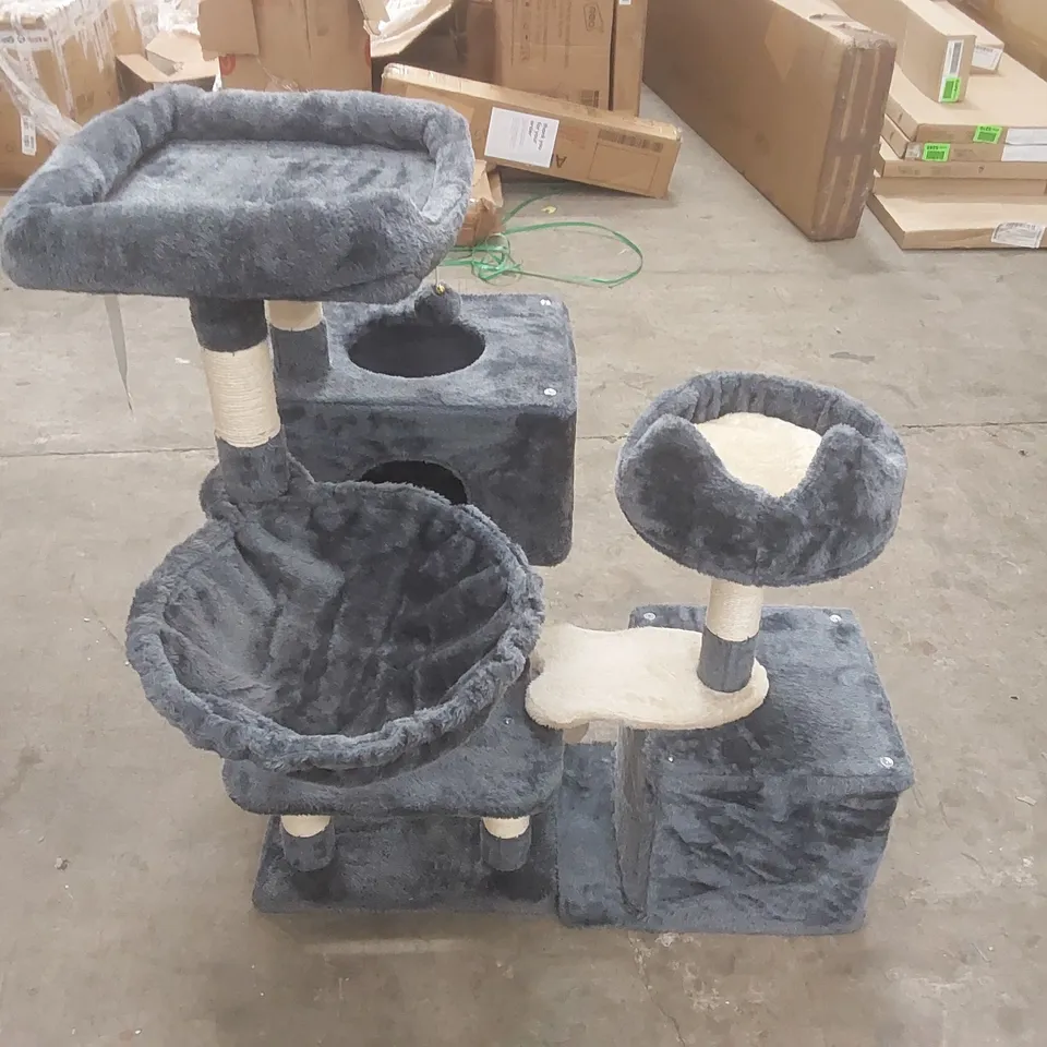 LARGE FLUFFY MULTI-LAYER CAT TREE WITH SCRATCH POSTS
