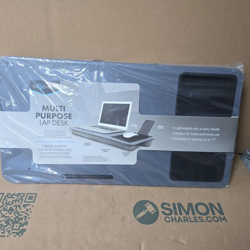 MULTI-PURPOSE LAP DESK FOR LAPTOPS UP TO 17IN