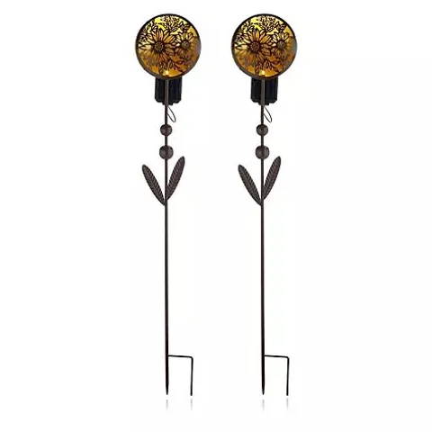 GARDEN STORIES COLOUR SPLASH SUNFLOWER 80CM STAKE LIGHTS
