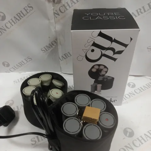 BOXED NICKY CLARKE CLASSIC CURL COMPACT HEATED ROLLER SET