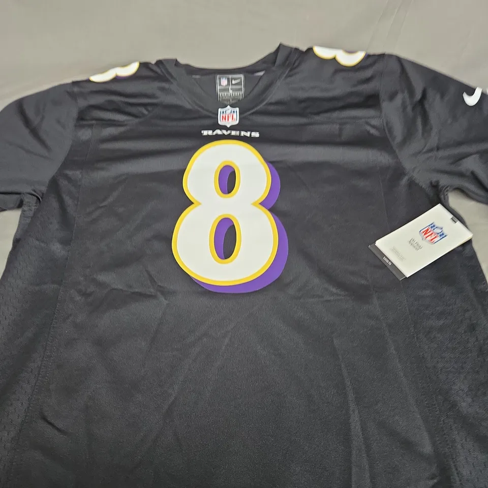 BALTIMORE RAVEN FOOTBALL JERSEY - JACKSON 8 - SIZE L