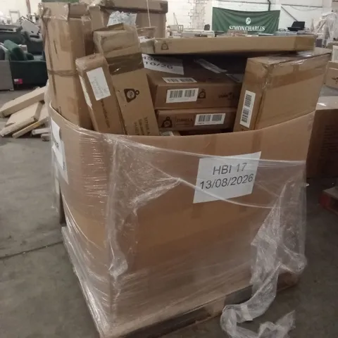 PALLET OF ASSORTED VIDA PARASOLS AND FLATPACK FURNITURE