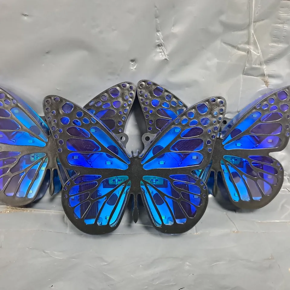 GARDEN REFLECTIONS SET OF 4 BUTTERFLY GROUND STAKE LIGHTS