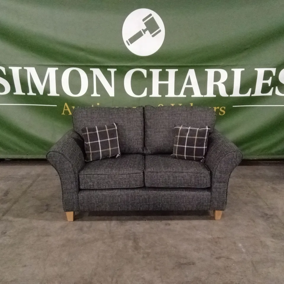 ALSOP 2 SEATER FABRIC SOFA - CHARCOAL RRP £779