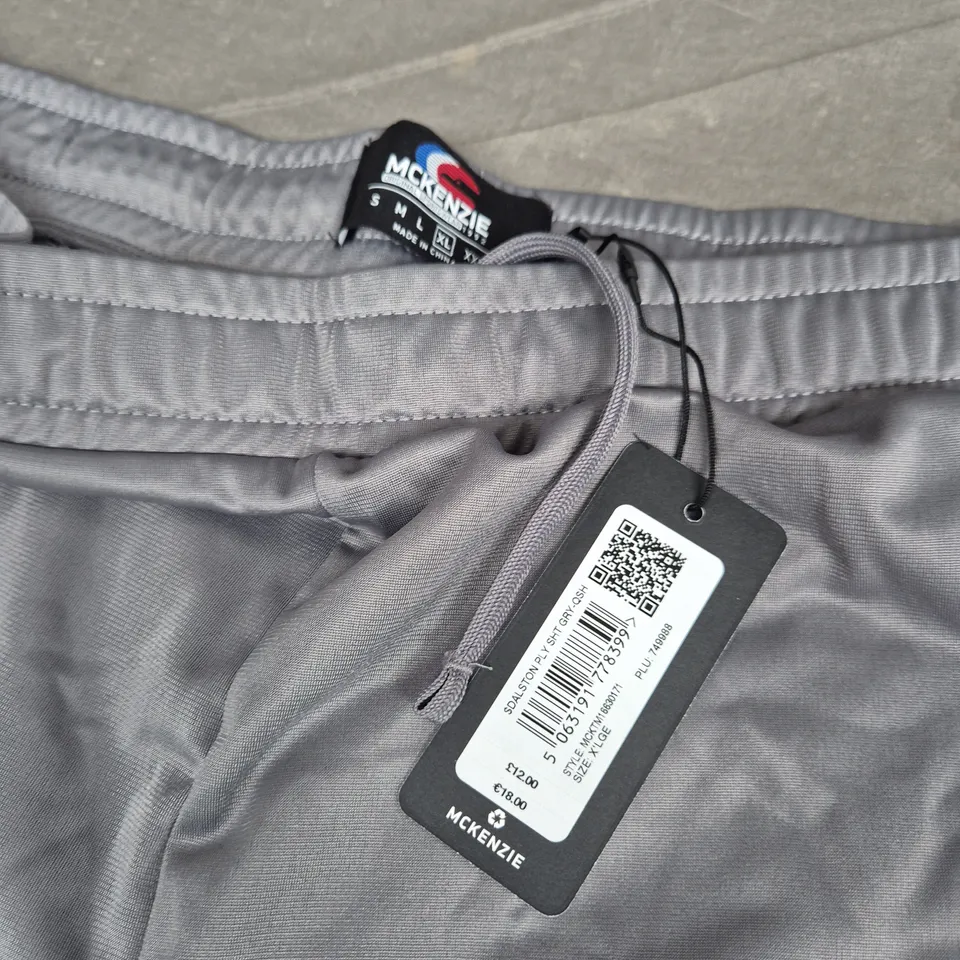 MCKENZIE MEN'S GREY ATHLETIC SHORTS – TAG ATTACHED (SIZES –XL)