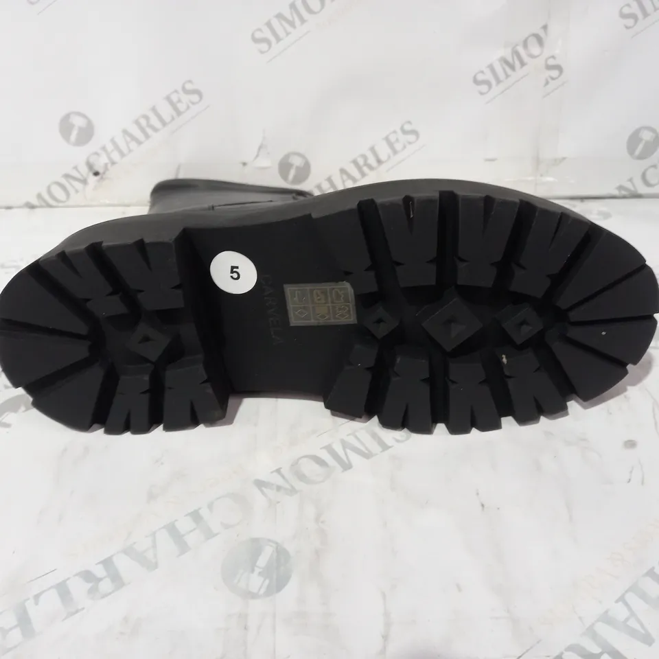 CARVELA STRIDE SOCK BLACK LEATHER ANKLE BOOTS SIZE 38