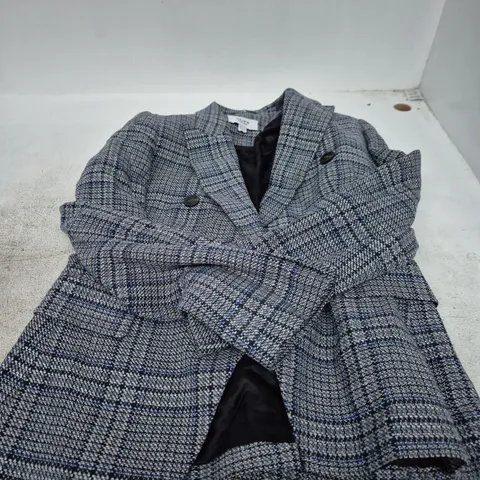REISS BLAZER - ITALIAN FABRIC, GREY CHECK; UK 8