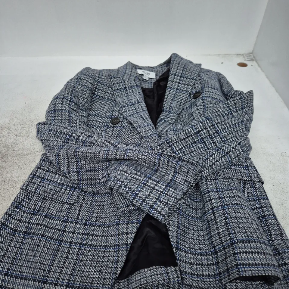 REISS BLAZER - ITALIAN FABRIC, GREY CHECK; UK 8