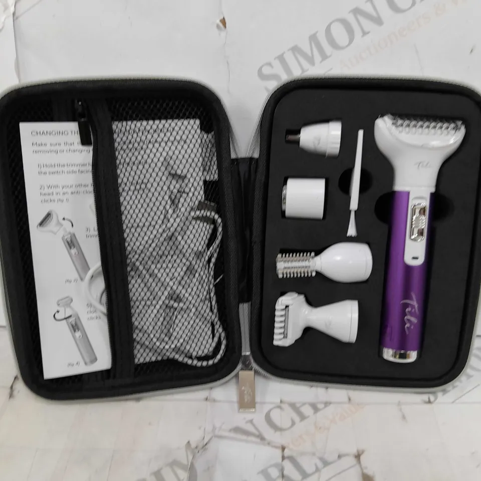 BOXED TILI 5-IN-1 MULTI FUNCTIONAL HAIR REMOVAL KIT PURPLE