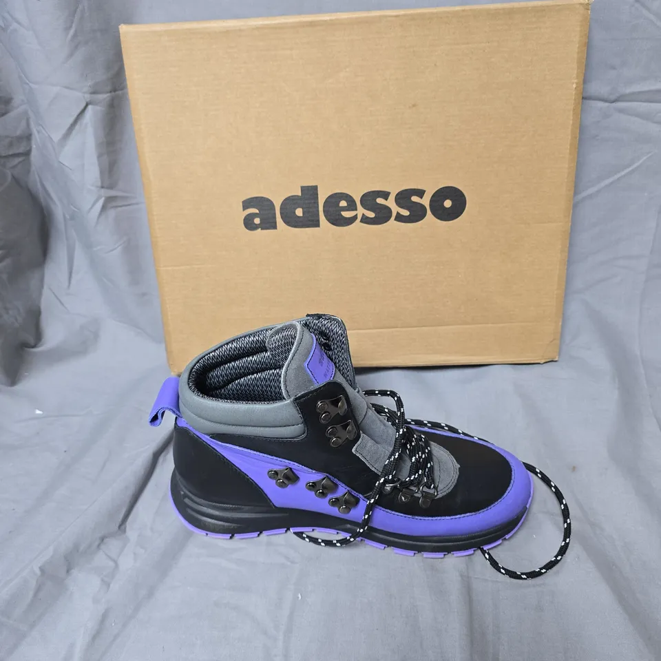 ADESSO HIKING BOOTS – PURPLE & BLACK, HIGH-TOP-SIZE 39