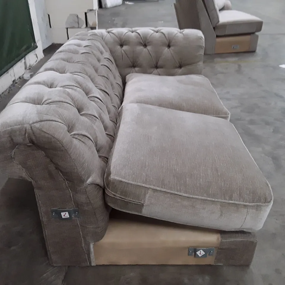 QUALITY DESIGNER SOFA LHF SECTION - MINK FABRIC