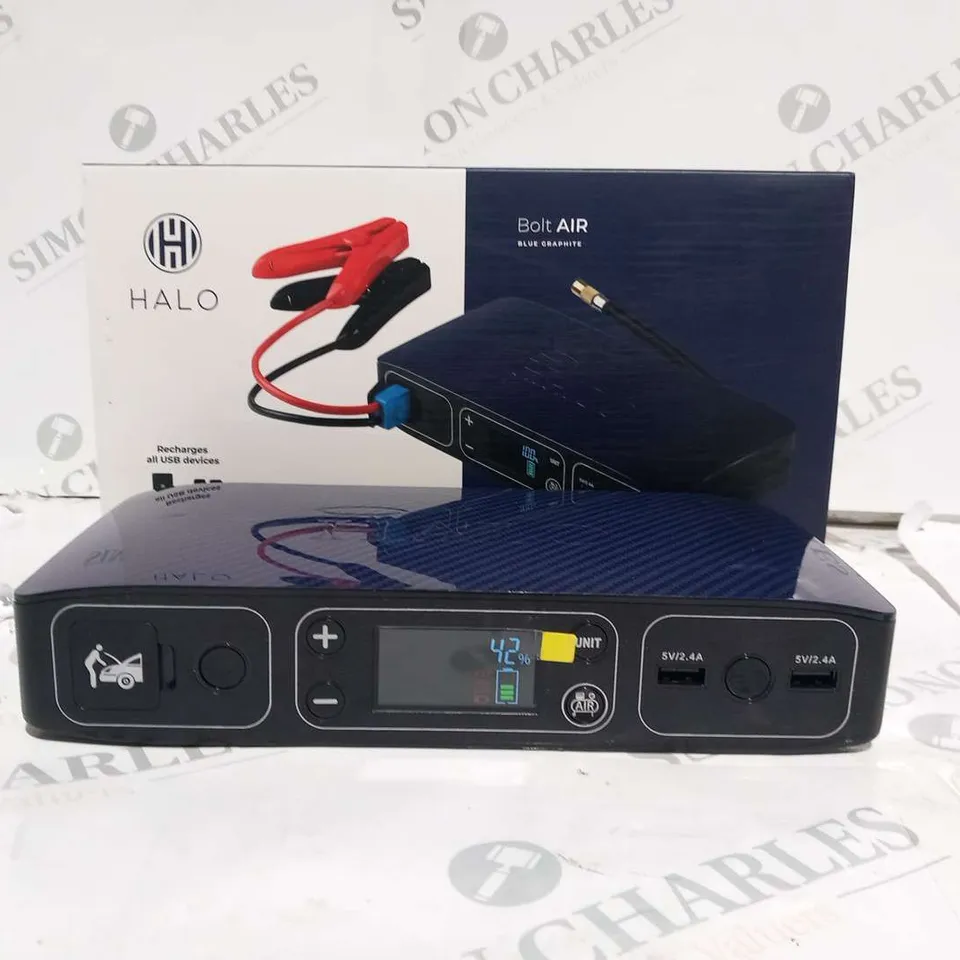 BOXED HALO AIR BOLT JUMPSTARTER KIT - BLUE GRAPHITE