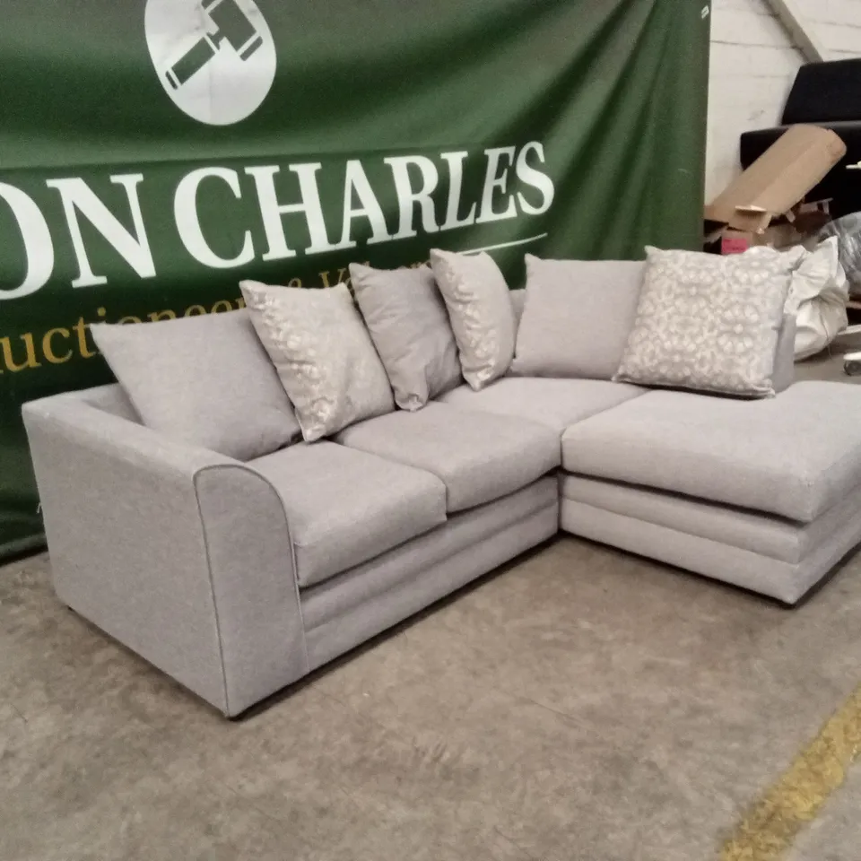 ELLARIA MISSY 3 SEATER CORNER SOFA - GREY RRP £709.99
