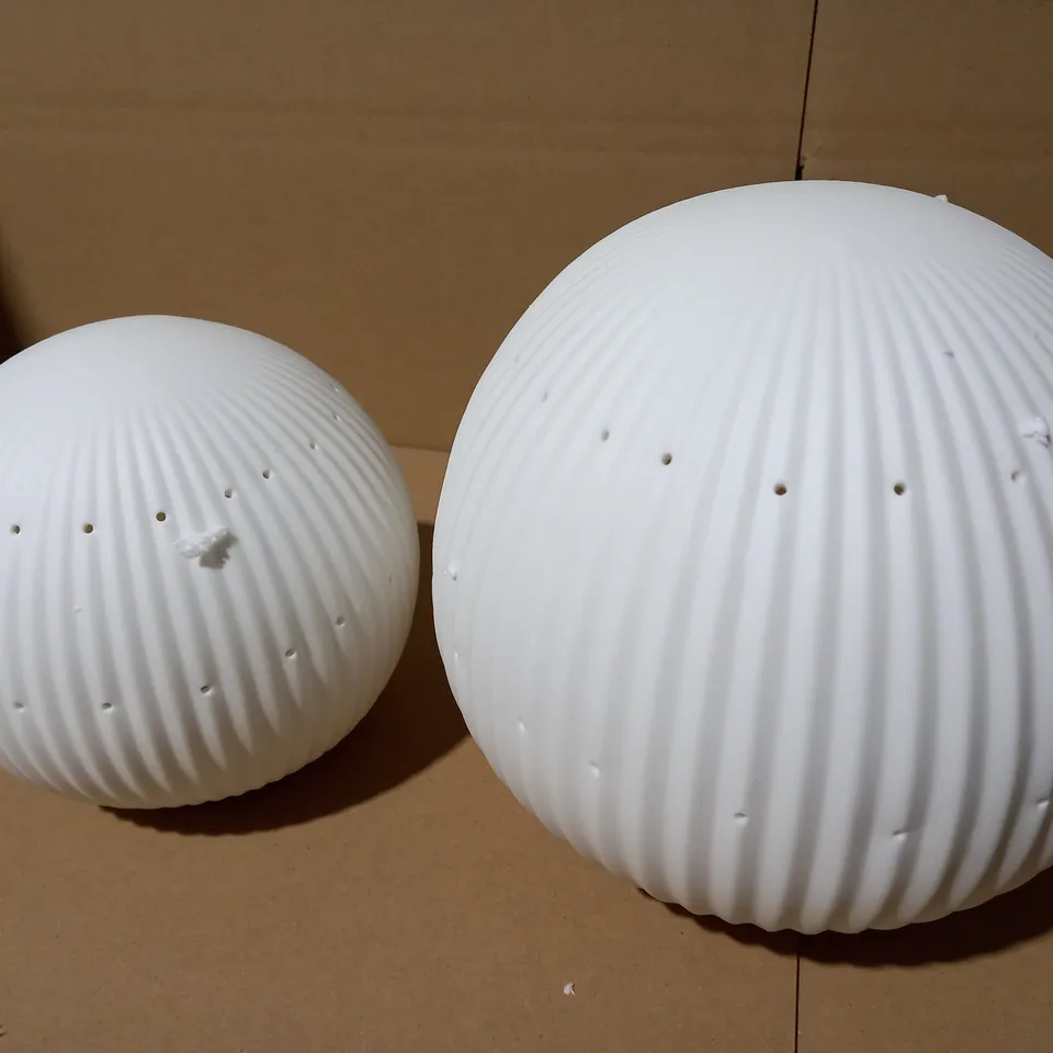 K BY KELLY HOPPEN SET OF CERAMIC LIGHT UP ORNAMENTS 