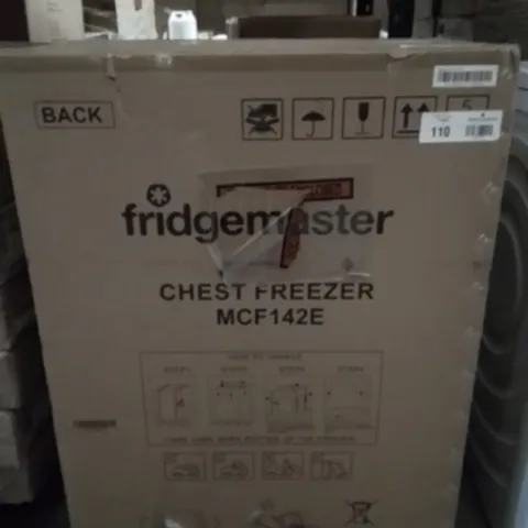 BOXED FRIDGEMASTER MCF142E FREESTANDING 142L CHEST FREEZER - WHITE