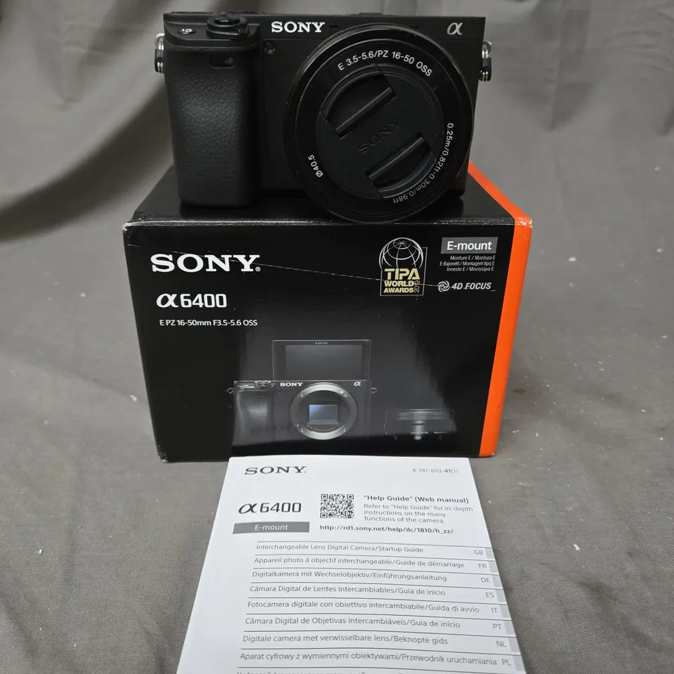 SONY E MOUNT MIRRORLESS 6400 DIGITAL CAMERA  RRP £1250