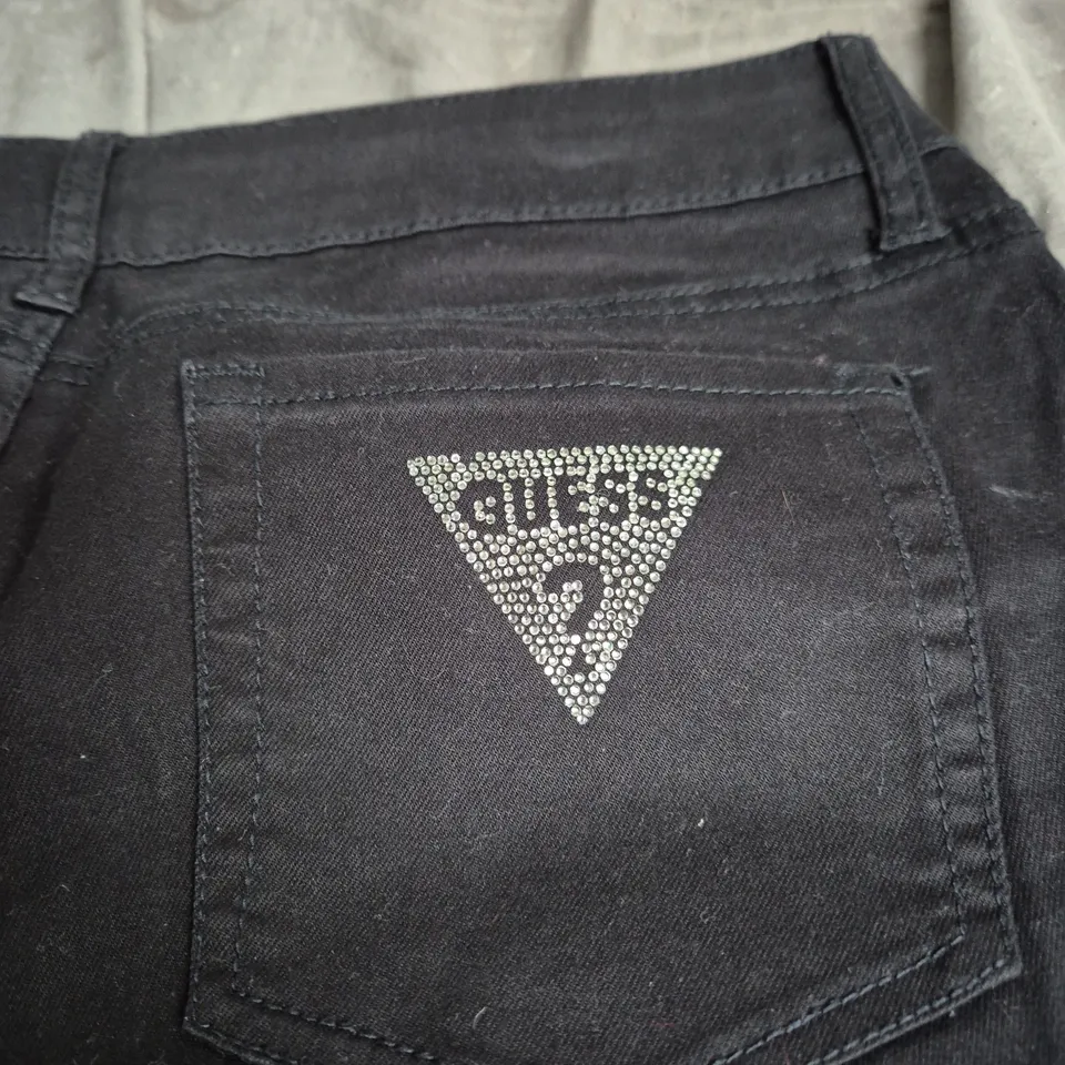GUESS BLACK DENIM JEANS, UK 29 (US 29)