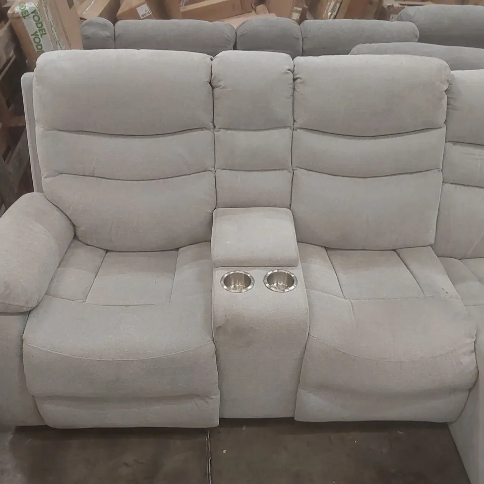 AVON CHAISE MANUAL RECLINER LINEN SOFA GREY