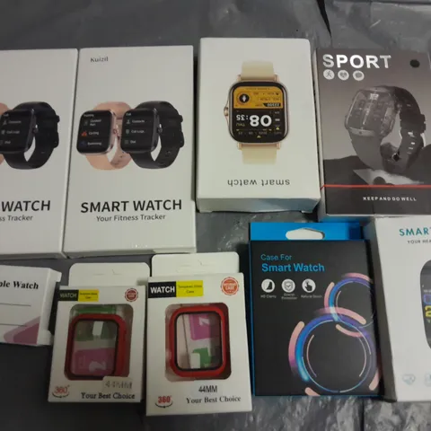 LOT OF 10 ASSORTED SMART WATCHES AND ACCESSORIES