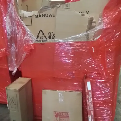 PALLET OF ASSORTED HOUSEHOLD GOODS AND PRODUCTS TO INCLUDE;PORTABLE BATHTUB,PICTURE FRAME,4IN1 POSITIONING RULER