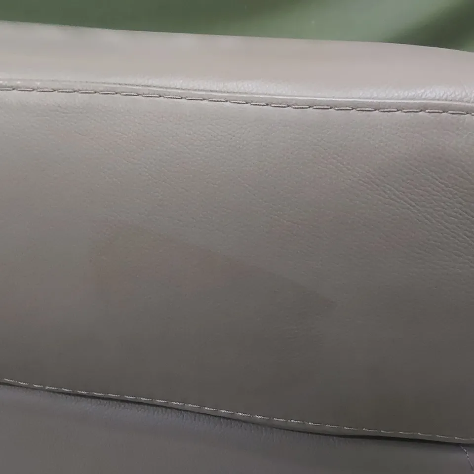 QUALITY DESIGNER ITALIAN MADE LEATHER PORTO STORAGE STOOL - GREY