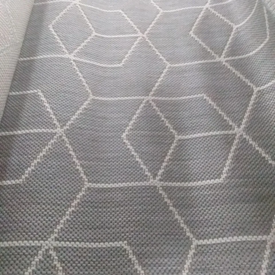 WAYNE FLATWEAVE LIGHT GREY RUG 150X80CM