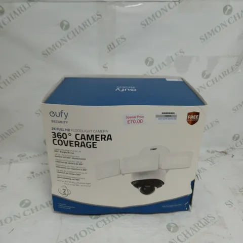 EUFY 2K FLOODLIGHT CAMERA 360 COVERAGE BOXED 